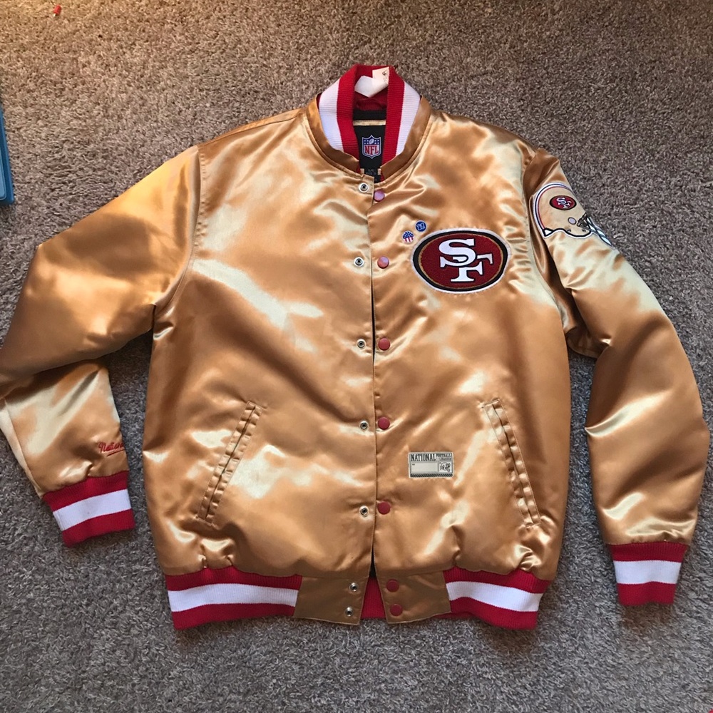 San Francisco 49ers bomber button up jacket